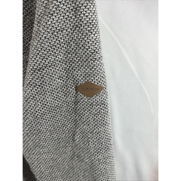 Orvis Fleece Sweater Womens Large Gray Wool Blend Quarter Zip Pullover Sherpa - Picture 4 of 9